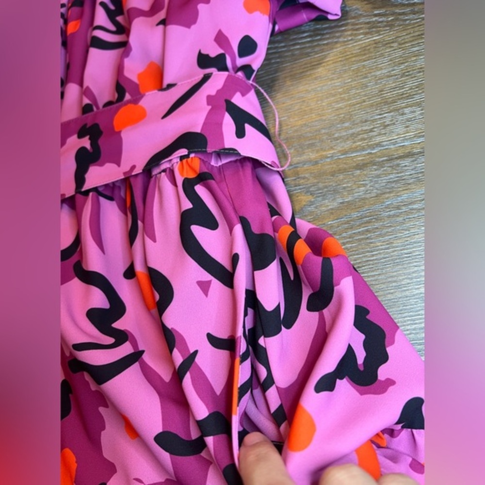 Crosby by Mollie Burch Pink Maisie Dress in Expressive Floral Size Large - Picture 8 of 11